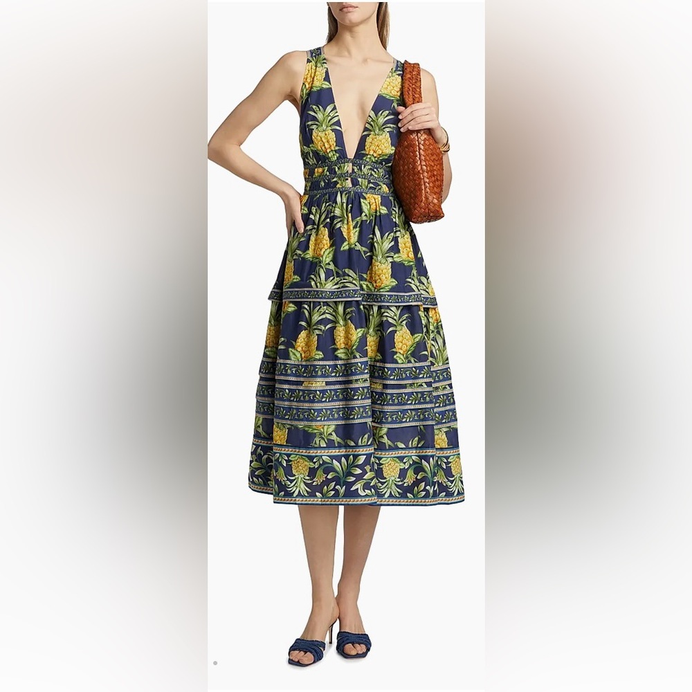 Farm Rio Pineapple Midi Dress